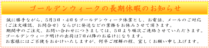 ゴールデンウィーク